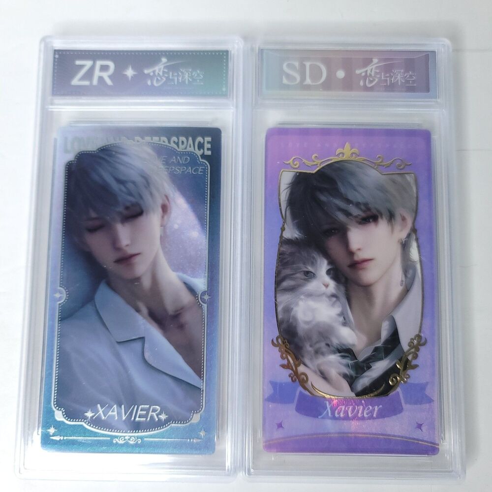 Love and Deep Space Xavier Silver Trading Card Encased Collectible Lot Of 2